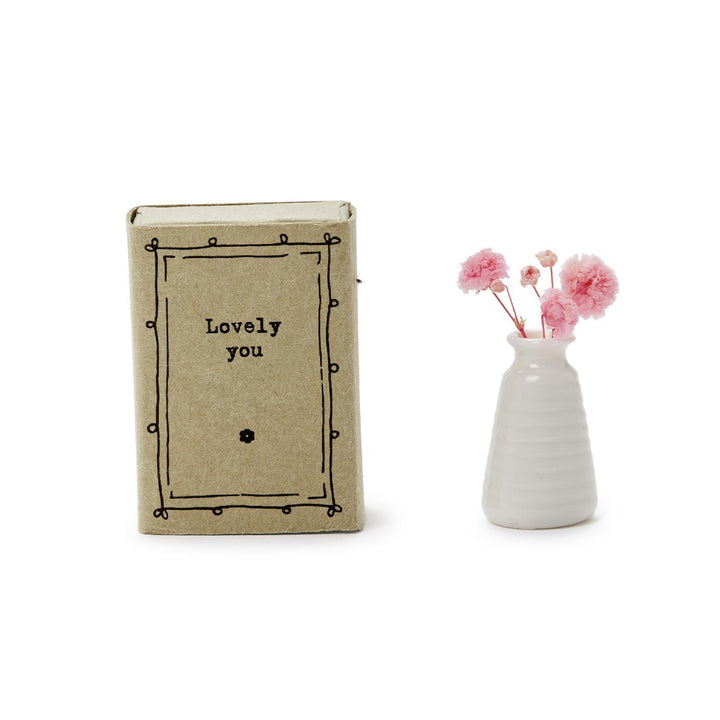 Lovely Vase Dried Flowers Matchbox