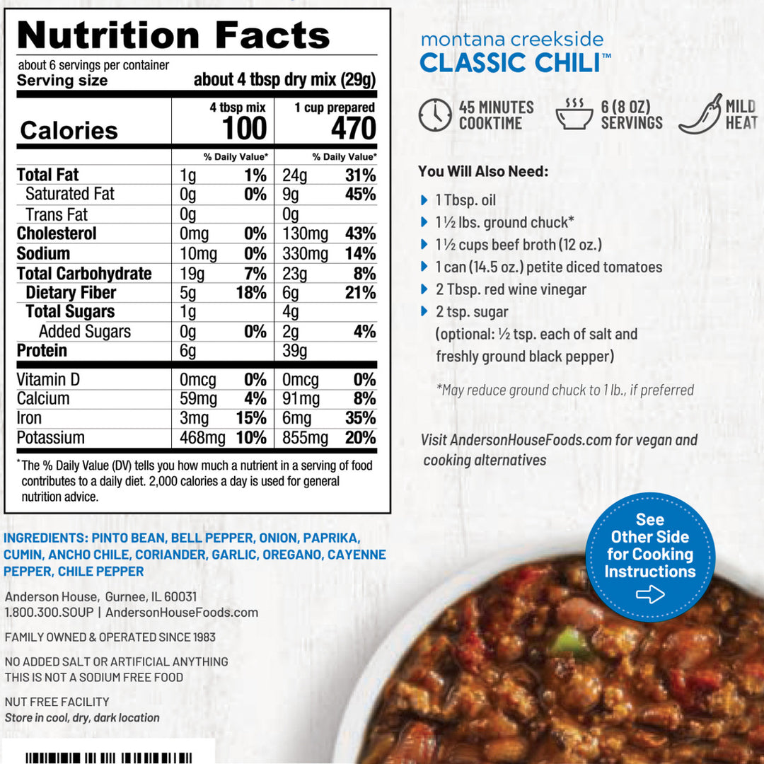 Montana Creekside Classic Chili Mix