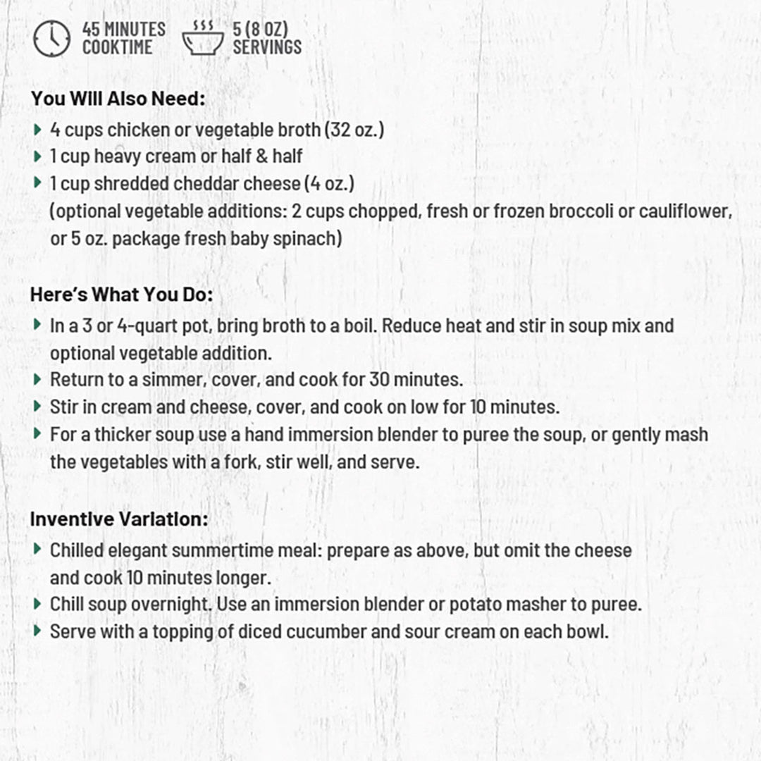 Virginia Blue Ridge Broccoli Cheddar Soup