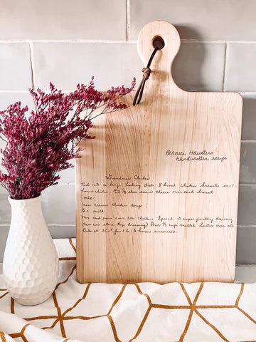 Engraved Recipe Maple Board - 16" x 10"
