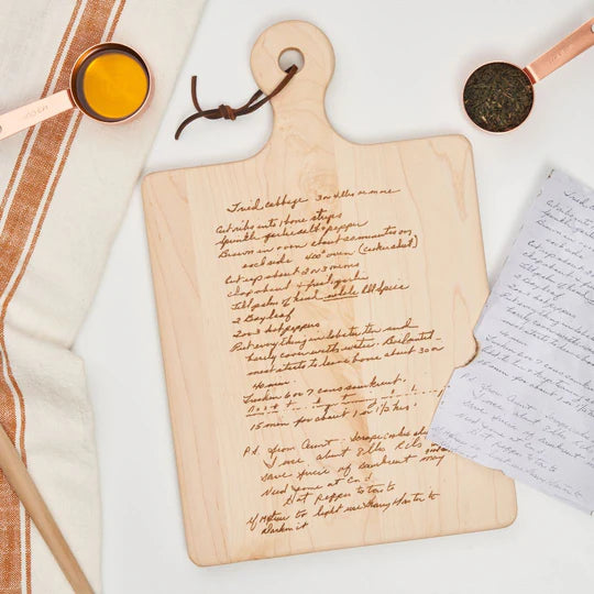 Engraved Recipe Maple Board - 16" x 10"