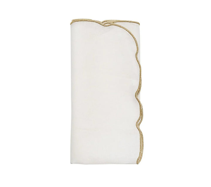 Luminance Napkin in White & Gold