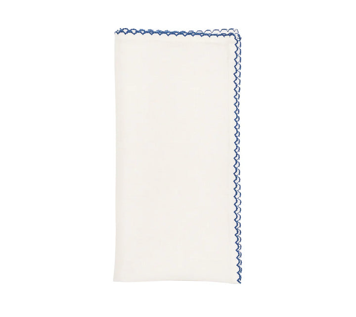 WHITE/BLUE NAPKIN: CASBAH