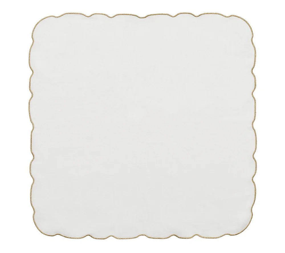 Luminance Napkin in White & Gold