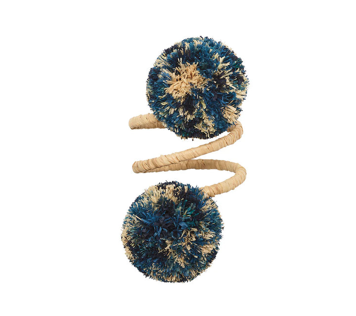NAPKIN RING - CASBAH, NATURAL/BLUE
