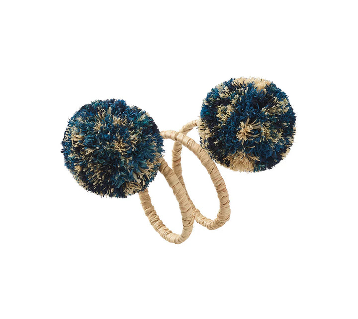 NAPKIN RING - CASBAH, NATURAL/BLUE
