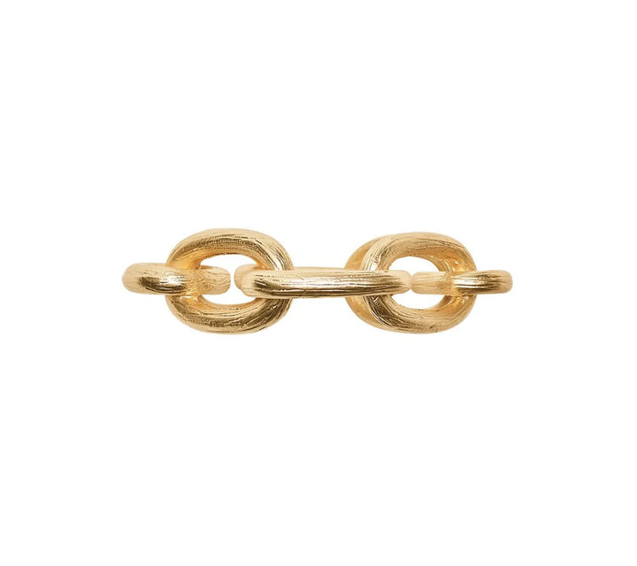 Napkin Ring - Enamel Chain Link - Gold