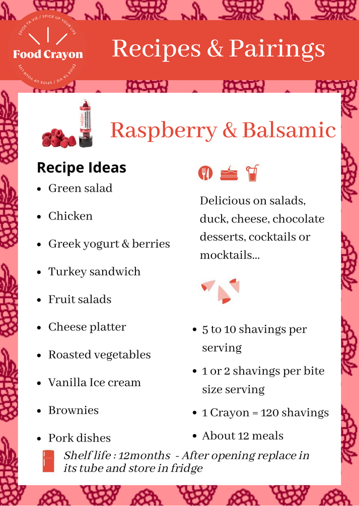Raspberry and Balsamic Food Crayon