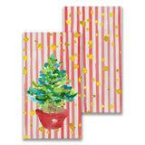 Red Potted Tree Guest Towel - Jville