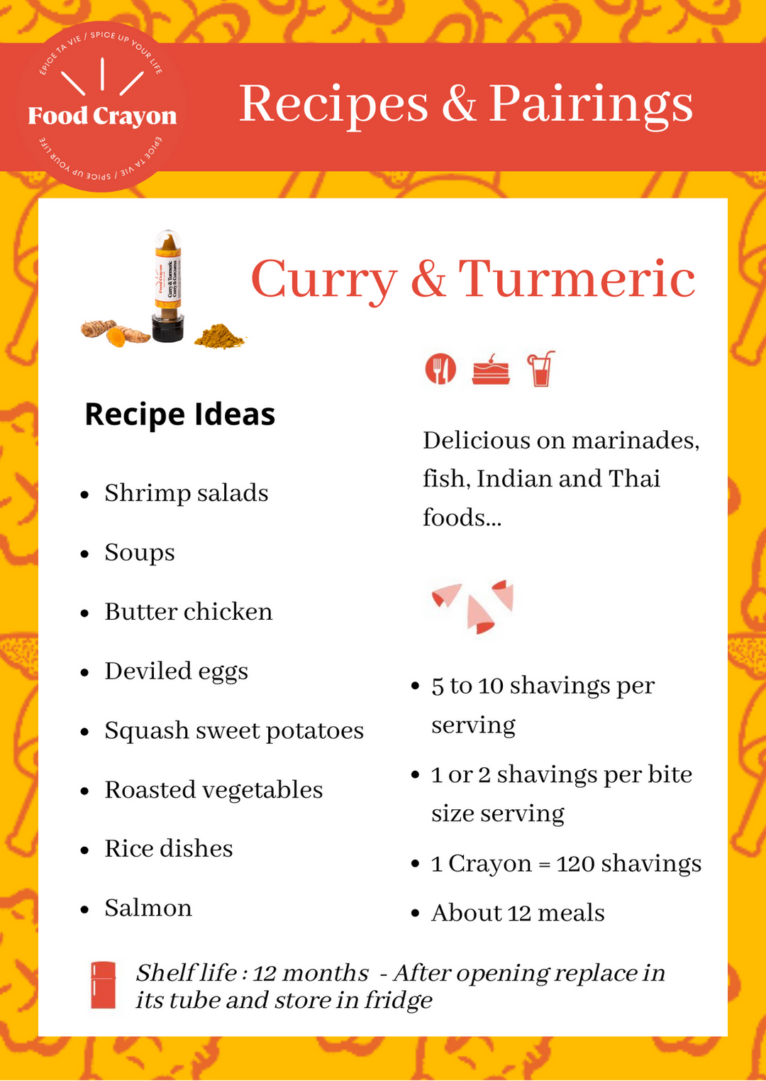 Curry & Turmeric Food Crayon