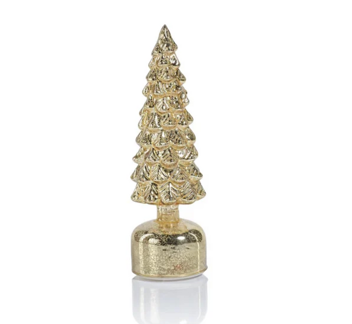 Mountain Pine Rotating LED Tree - Antique Gold
