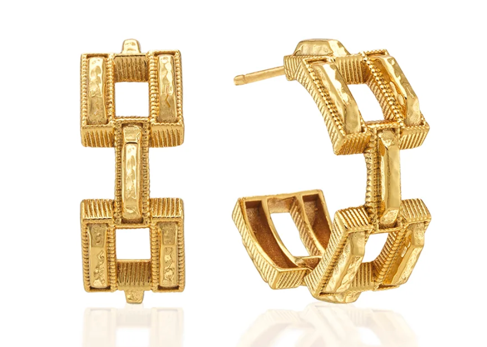 Pathway Hoop Earrings - Gold