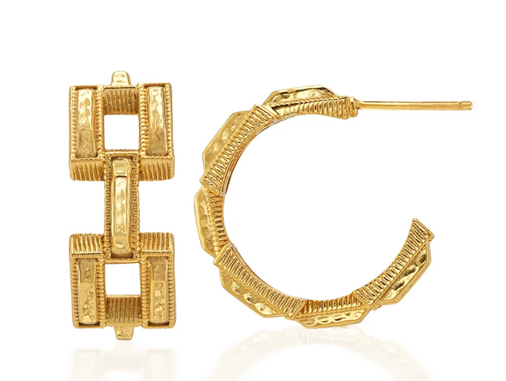 Pathway Hoop Earrings - Gold