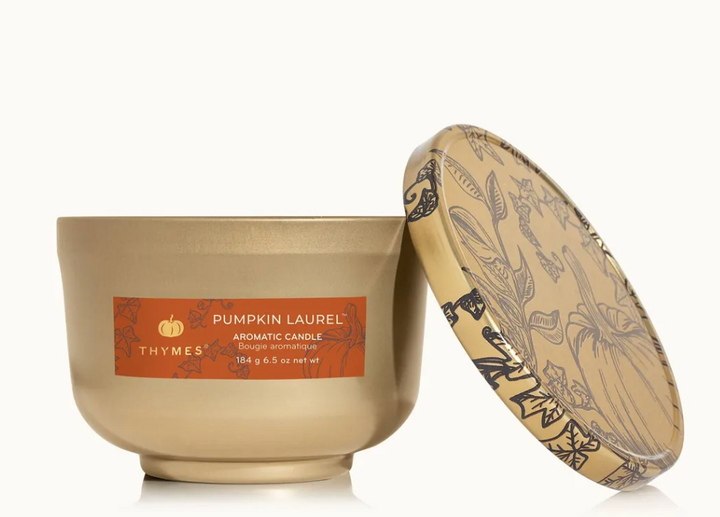 Pumpkin Laurel Poured Candle Tin