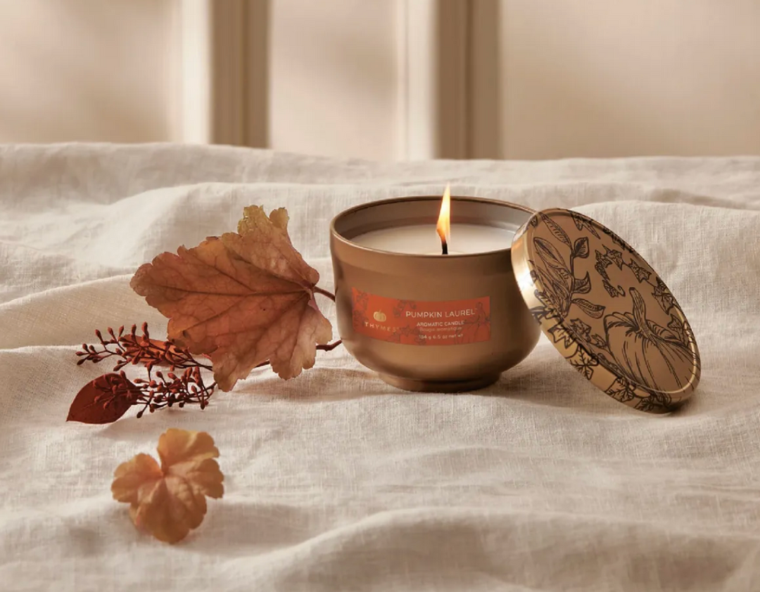 Pumpkin Laurel Poured Candle Tin