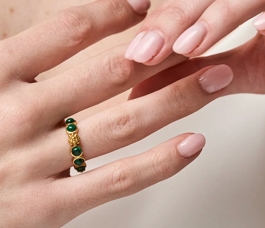Berry Gem Ring - Malachite