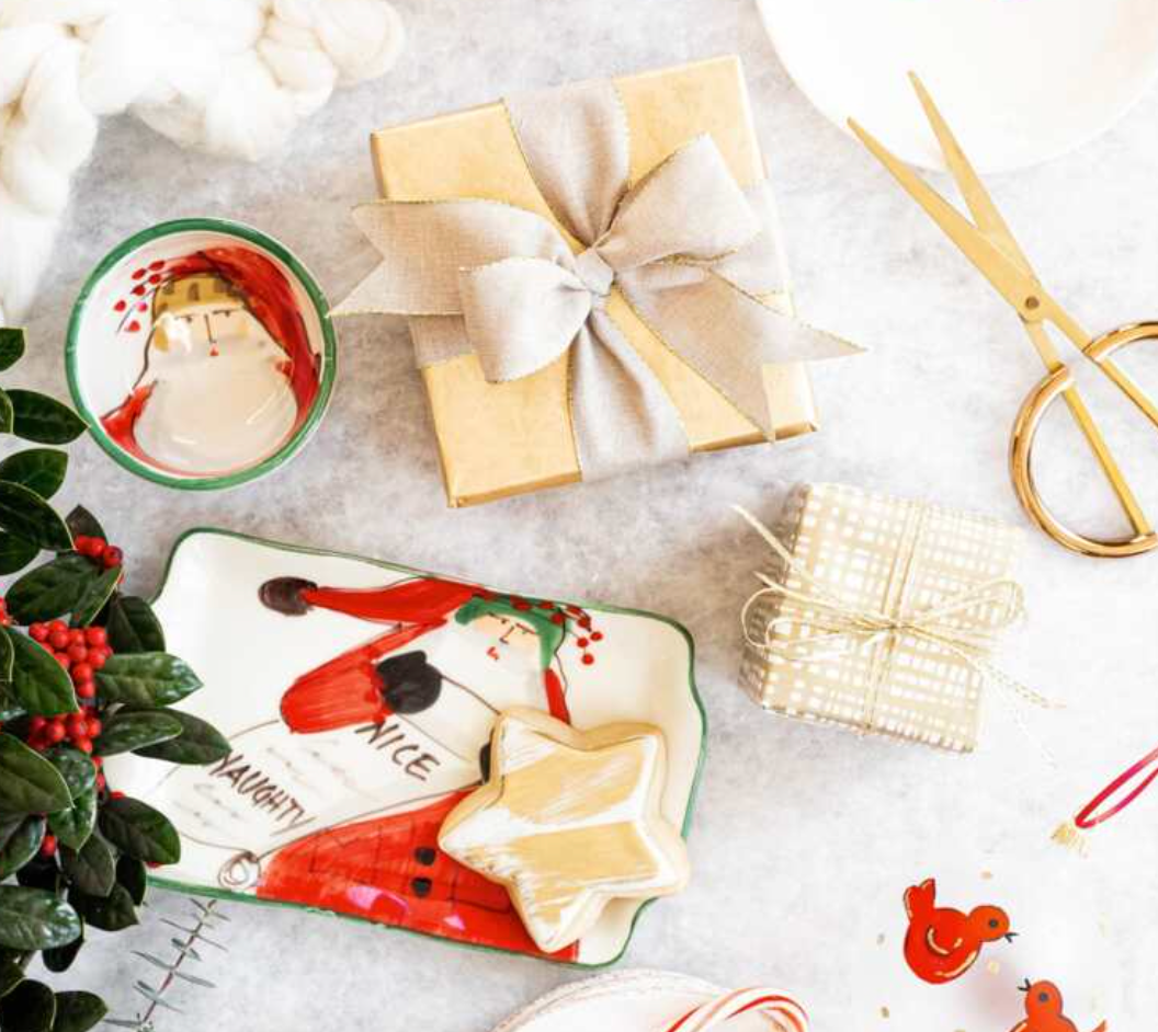 Old St. Nick Rectangular Plate  - Naughty or Nice