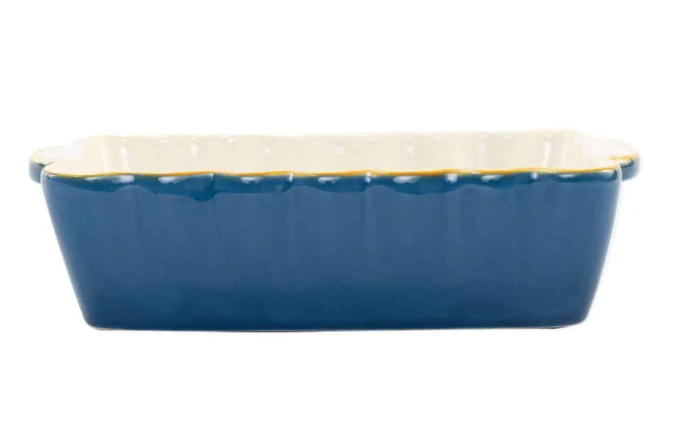 Italian Bakers Blue Small Rectangular Baker