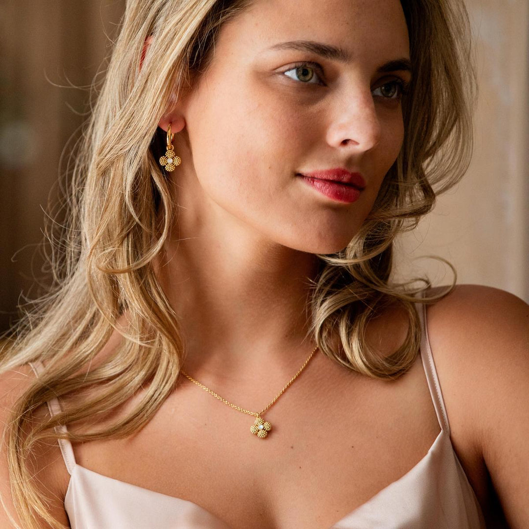 Berry Clover Double Sided Charm Necklace