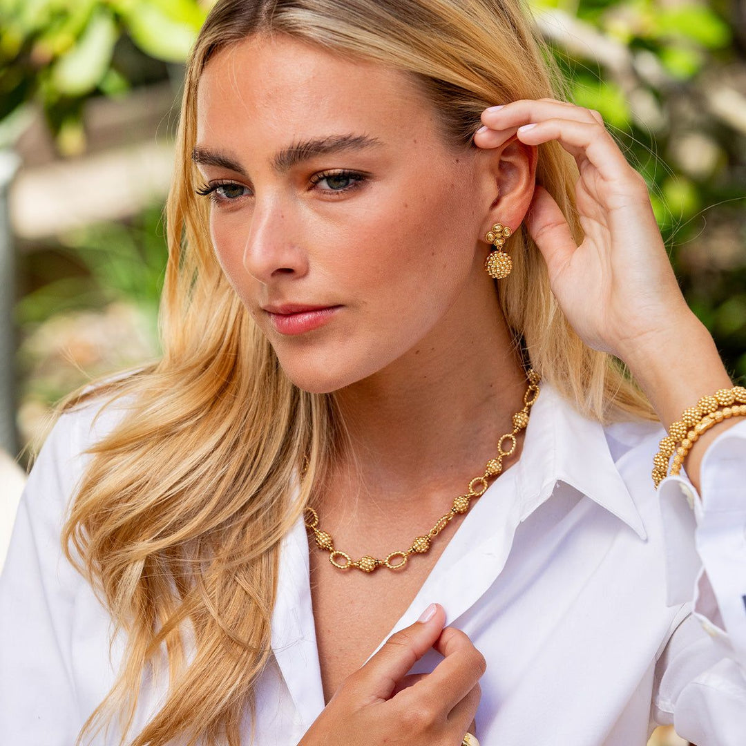 Clover Drop Earrings - Gold