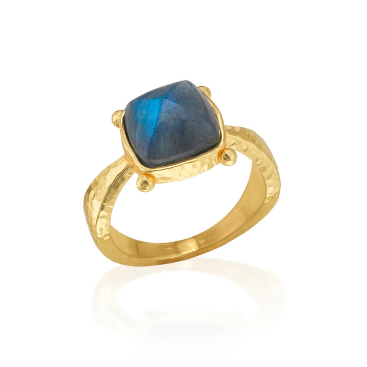 Mystic Eye Gem Ring - Blue Labradorite