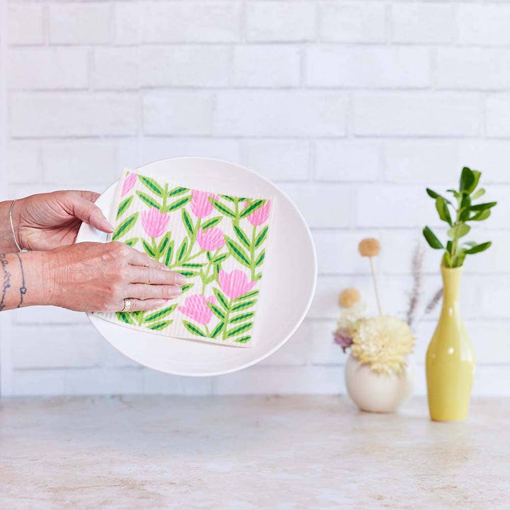 Poppy Papaver blu Eco Sponge Cloths (Set of 2)