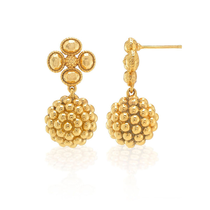 Clover Drop Earrings - Gold