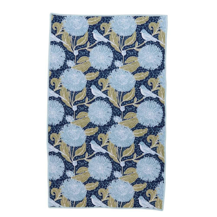 Chrysanthemum Bird Eco Kitchen Tea Towel