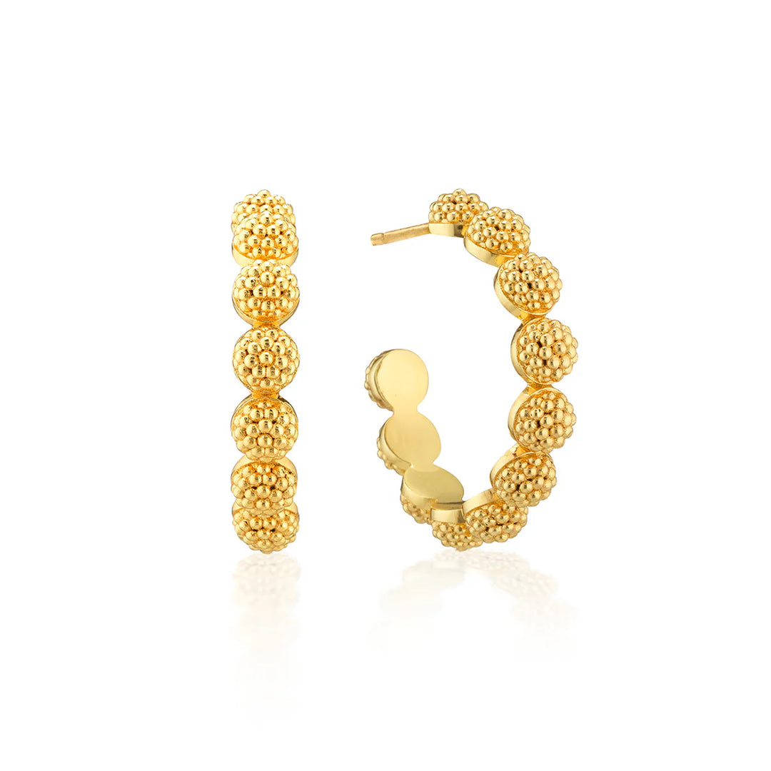 Berry Icon Hoop Earrings - Gold