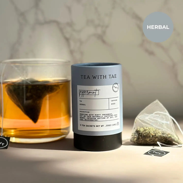 Peppermint Herbal Mini Tea Tube Gift (5 tea bags)