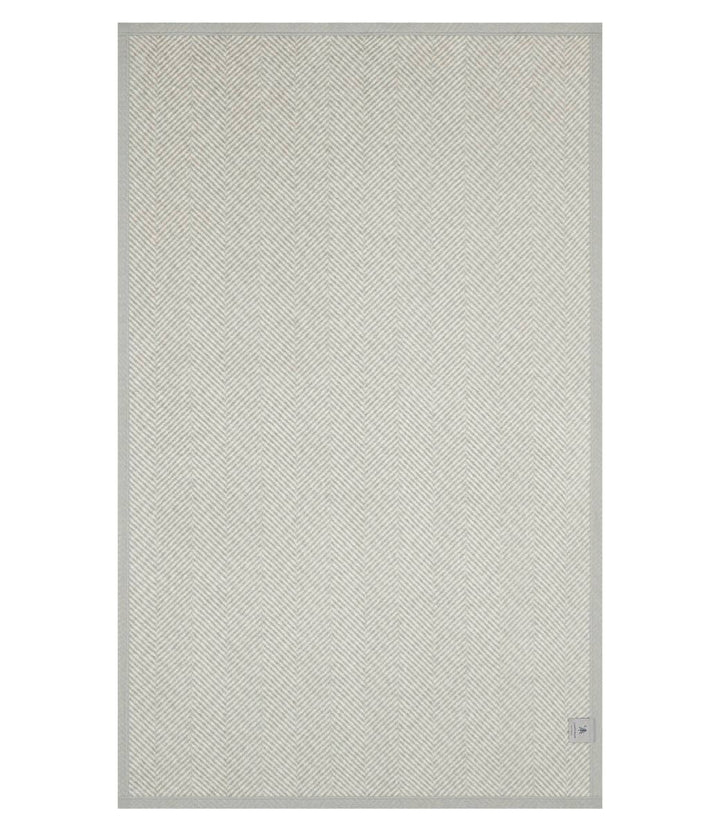Harborview Herringbone Light Grey Blanket