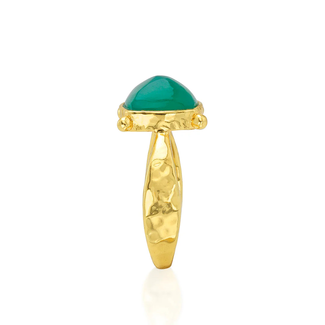 Mystic Eye Gem Ring - Green Onyx