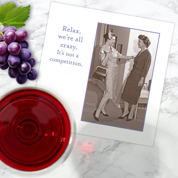 We're All Crazy Beverage Napkin