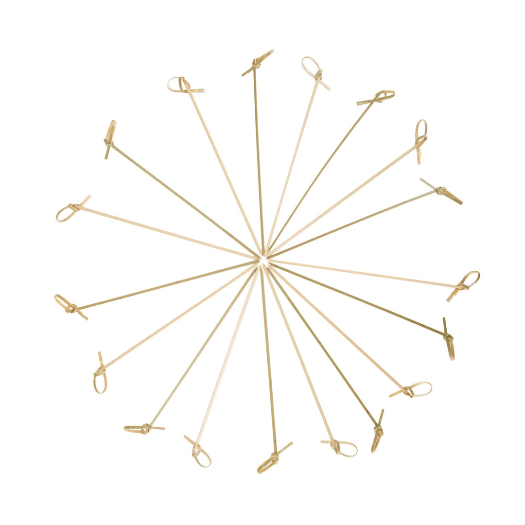 Party Disposable Knotted Bamboo Appetizer Picks Asst Sizes
