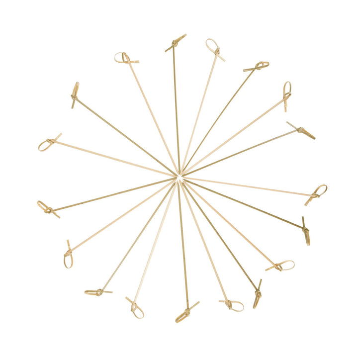 Party Disposable Knotted Bamboo Appetizer Picks Asst Sizes