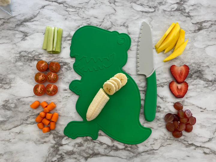 Dino Adventures Cutting Board and Knife Set