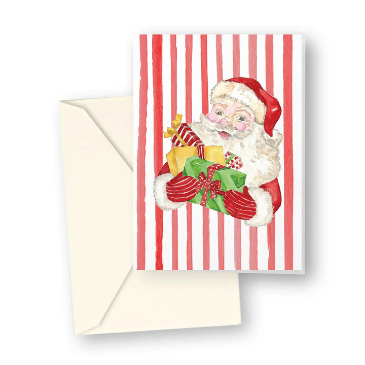 Santa with Presents Enclosure Cards (Pack of 4)