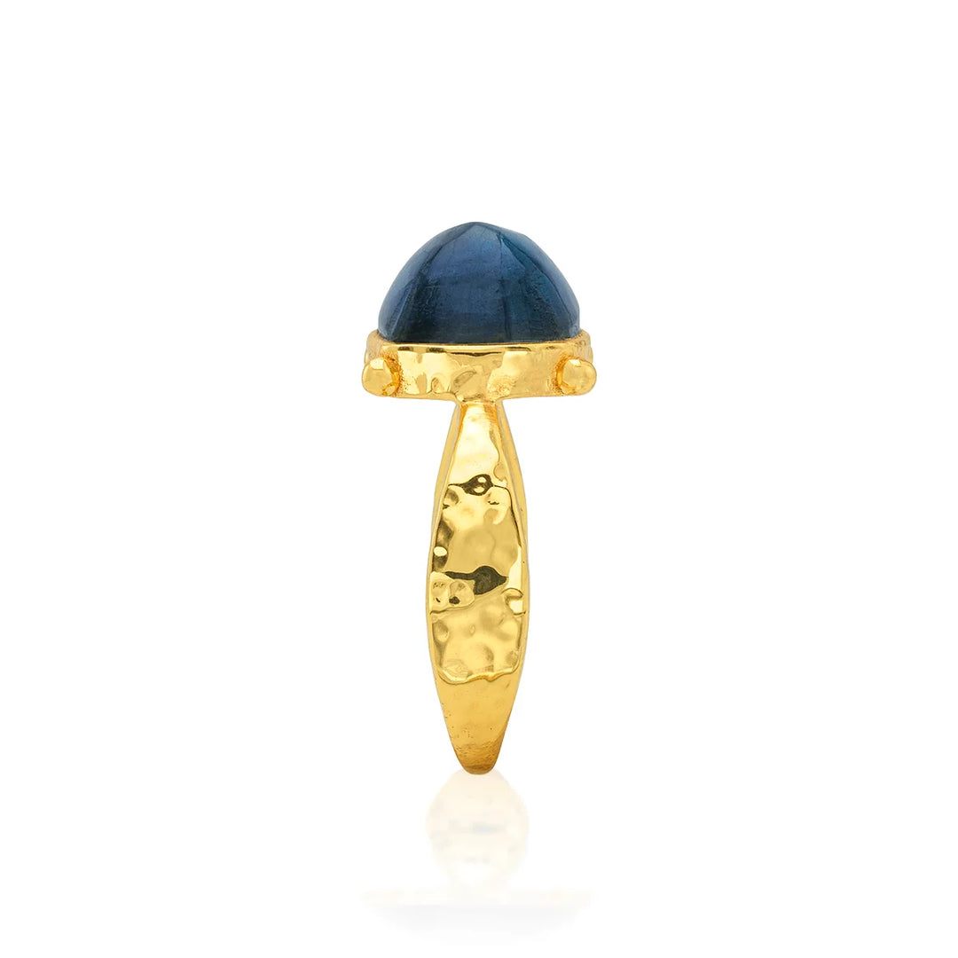 Mystic Eye Gem Ring - Blue Labradorite
