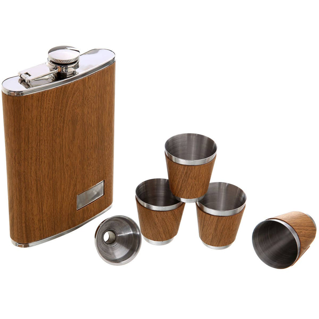 Light Grain 5 Piece Tall Flask Set