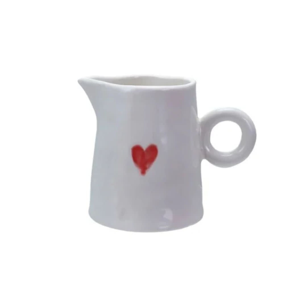 Stoneware Creamer with Heart