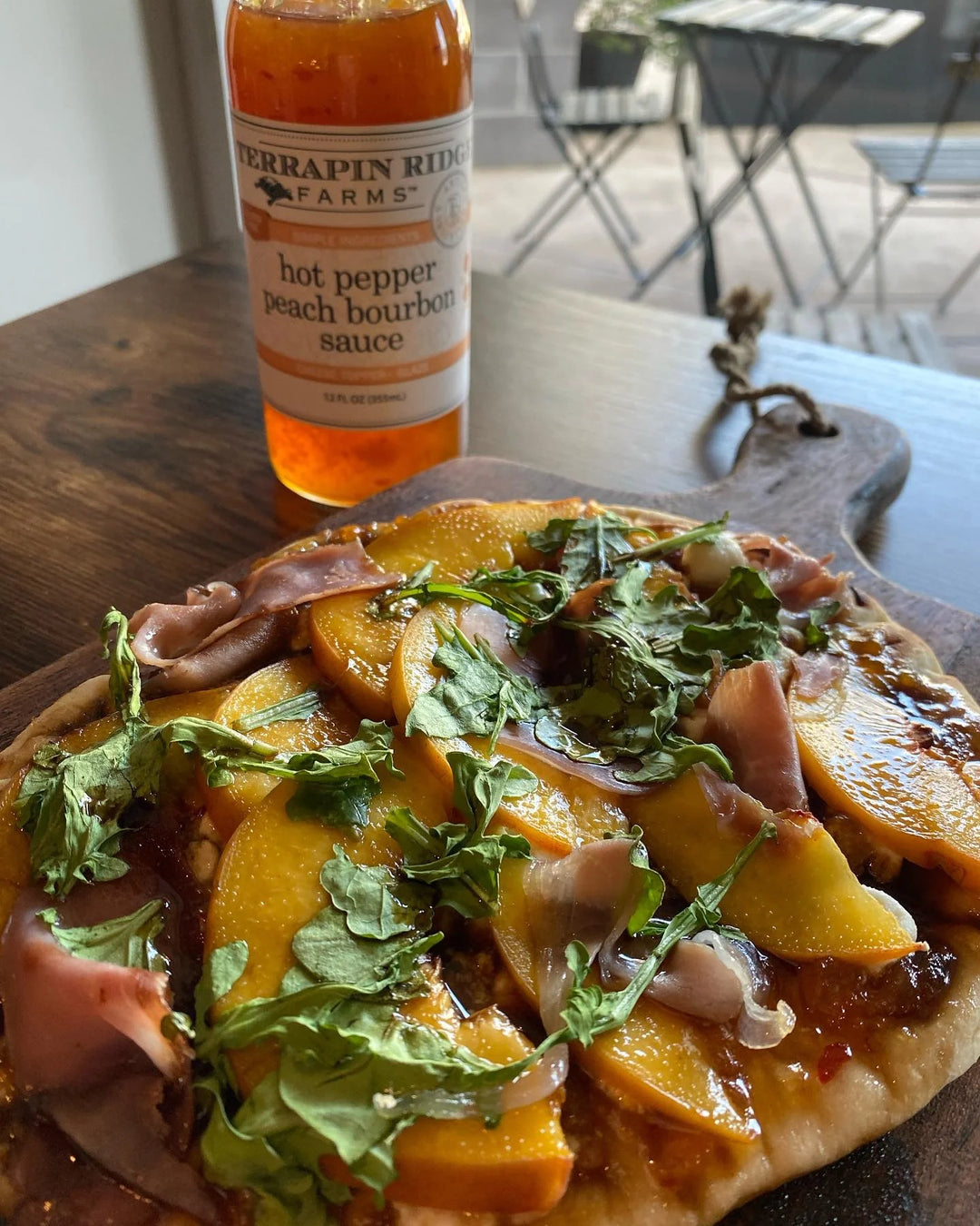 Hot Pepper Peach Bourbon Sauce