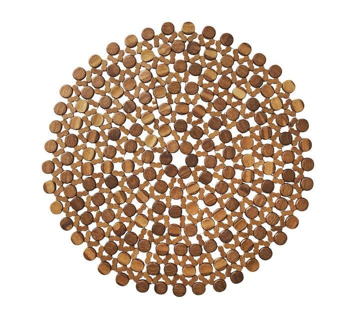 Round Bamboo Placemat in Brown