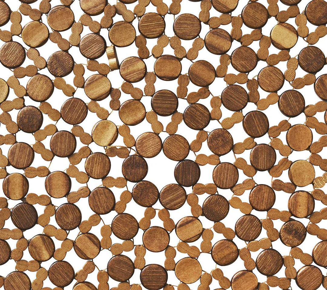 Round Bamboo Placemat in Brown
