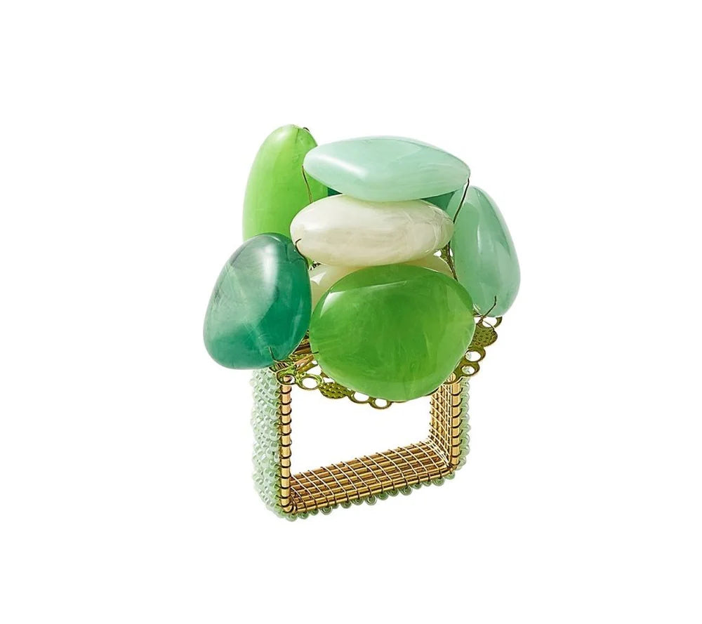 NAPKIN RING - SEA STONE, GREEN