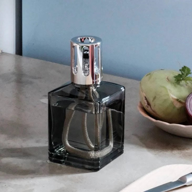 Gray Cube Lamp Set